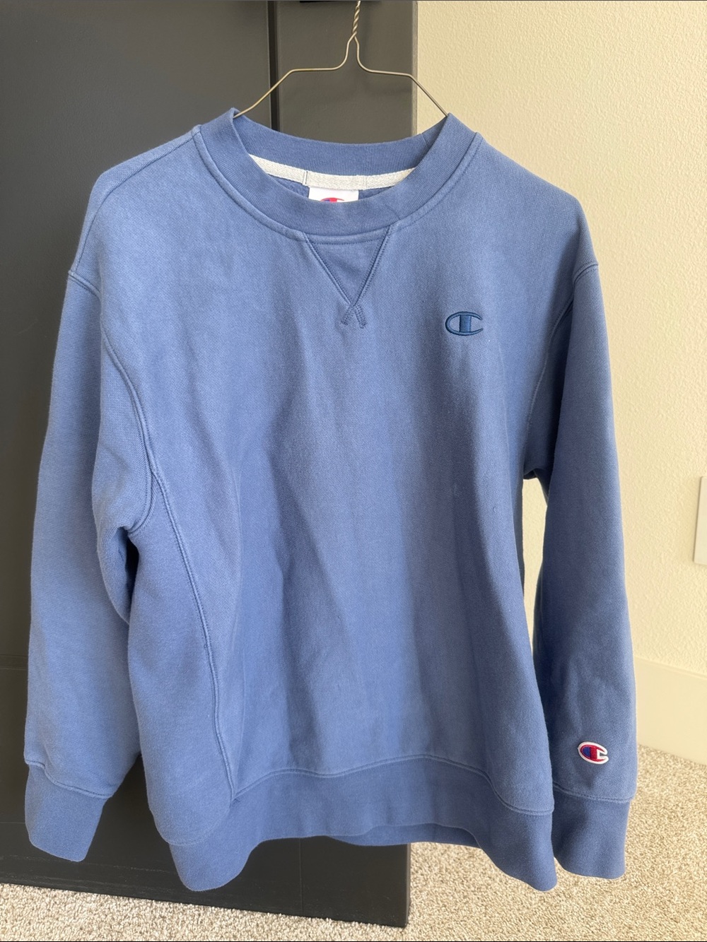 Champion Crewneck Sweatshirt in Slate Blue